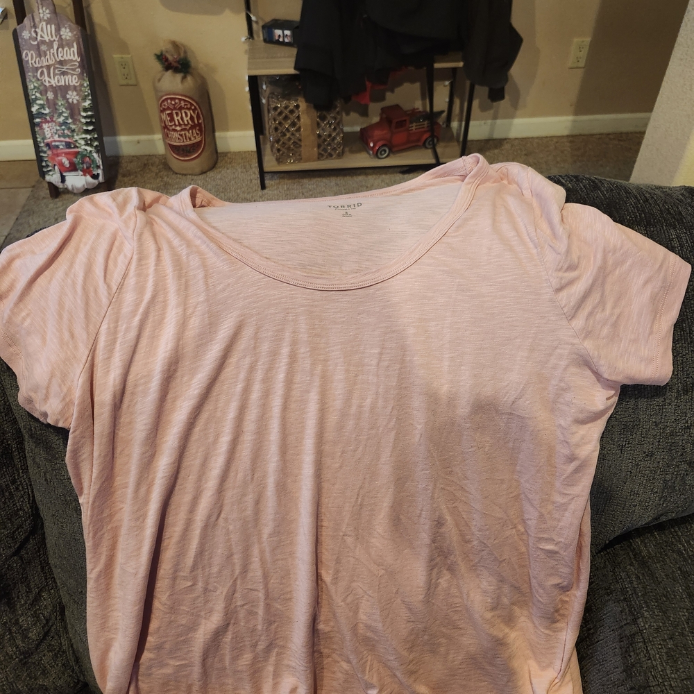 Torrid Light Pink Short Sleeve Tee